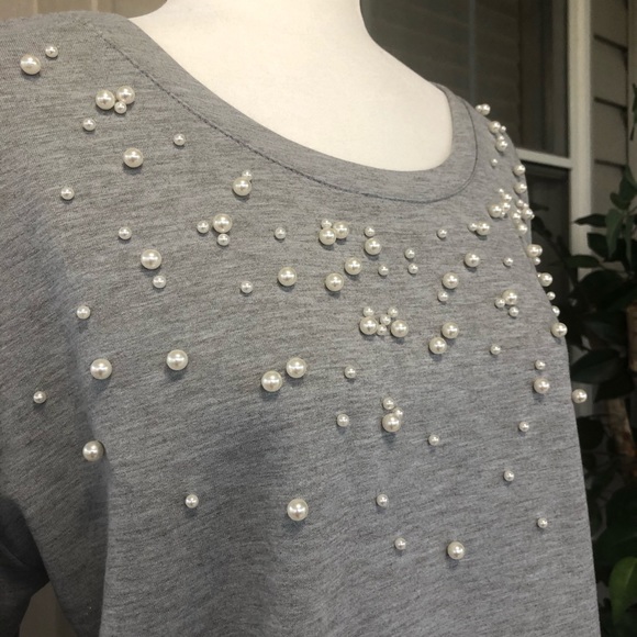 Lane Bryant sweat shirt with pearls - Picture 3 of 5